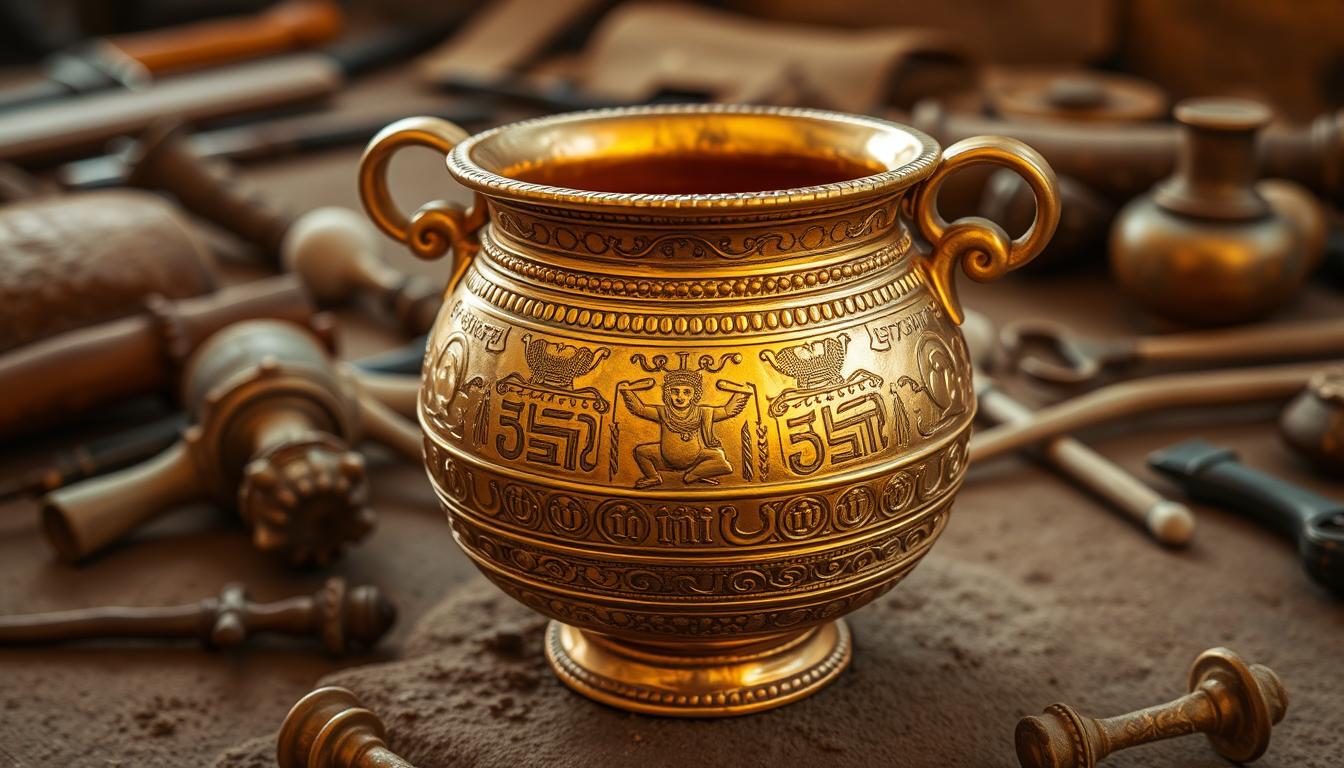 Vaso Dorado de Marlik arqueología iraní